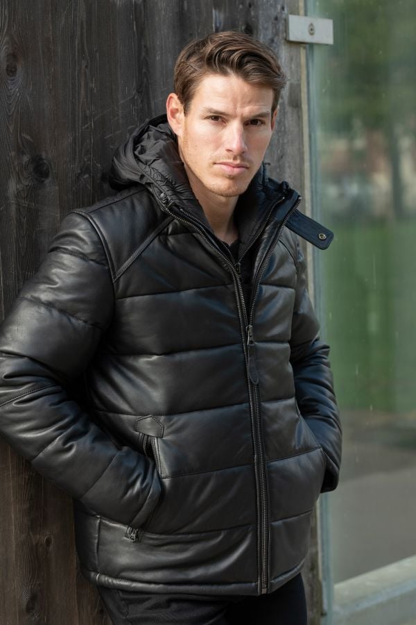 Blouson Homme Schott LCPUFFY BLACK