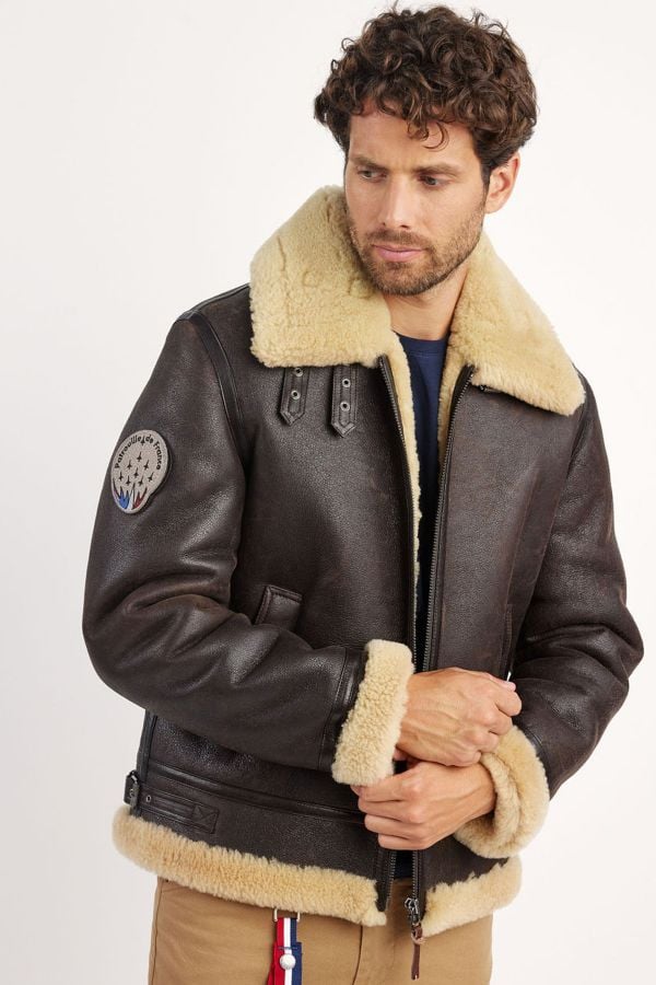 Chaqueta Hombre Patrouille De France MISTRAL QUEENSTOWN BROWN BEIGE