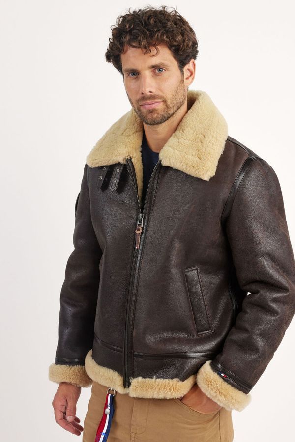 Chaqueta Hombre Patrouille De France MISTRAL QUEENSTOWN BROWN BEIGE