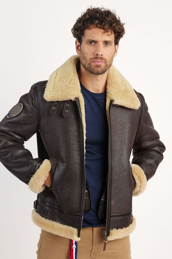 Chaqueta Hombre Patrouille De France MISTRAL QUEENSTOWN BROWN BEIGE