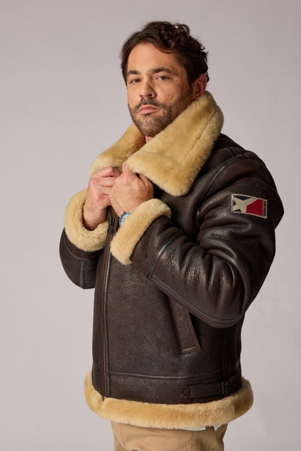 Chaqueta Hombre Patrouille De France TYPHON QUEENSTOWN BROWN / BEIGE