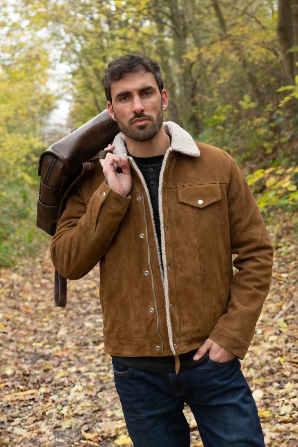 Chaqueta Hombre Schott LCRANCH RUST