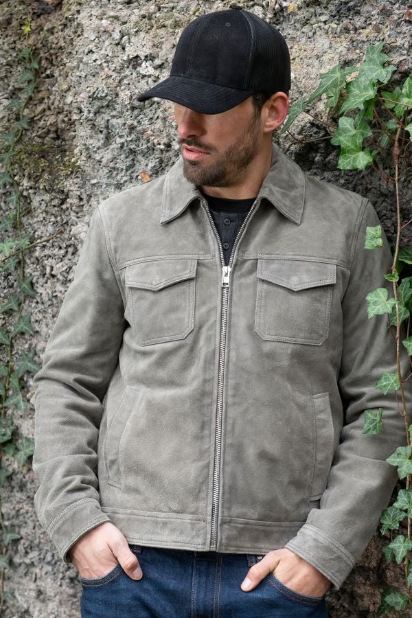 Blouson Homme Serge Pariente CREED SUEDE ANTHRACITE