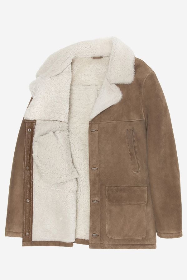 Veste Homme Schott LCCABANSHEEP LIGHT CAMEL