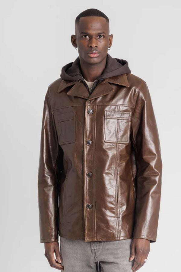 Blouson Homme Serge Pariente TAGGART HOOD BUFFLE MOCCA