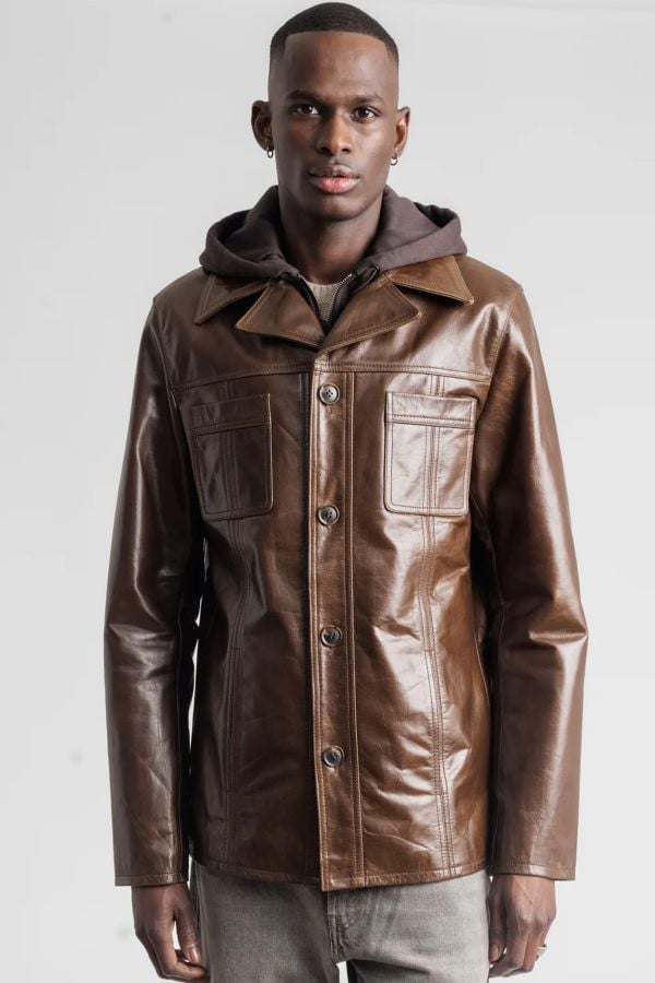 Blouson Homme Serge Pariente TAGGART HOOD BUFFLE MOCCA