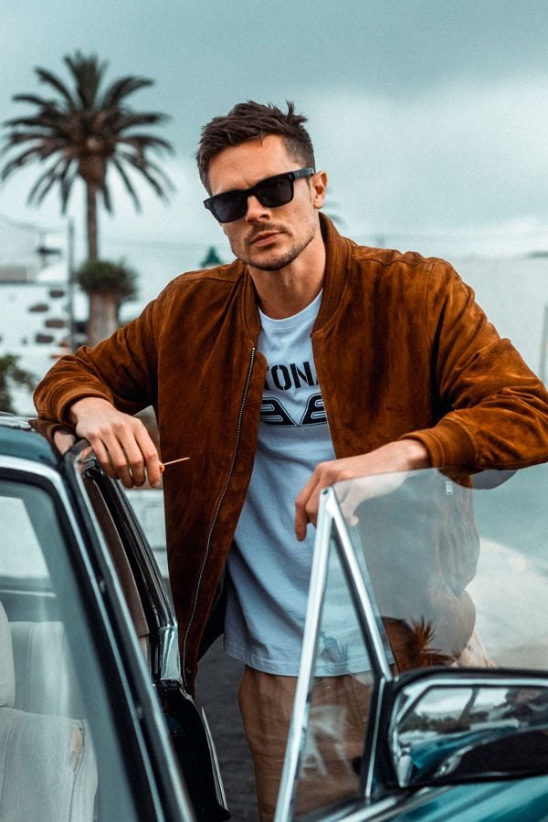 Herren Jacke Daytona GILA GOAT SUEDE COGNAC