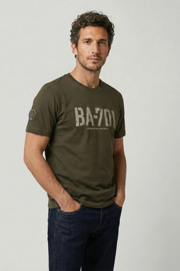 T-shirt Uomo Patrouille De France BA-701 MERCERISE KAKI
