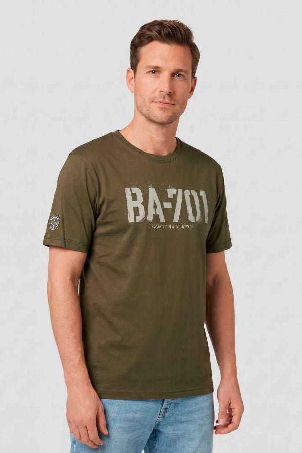 T-shirt Uomo Patrouille De France BA-701 MERCERISE KAKI