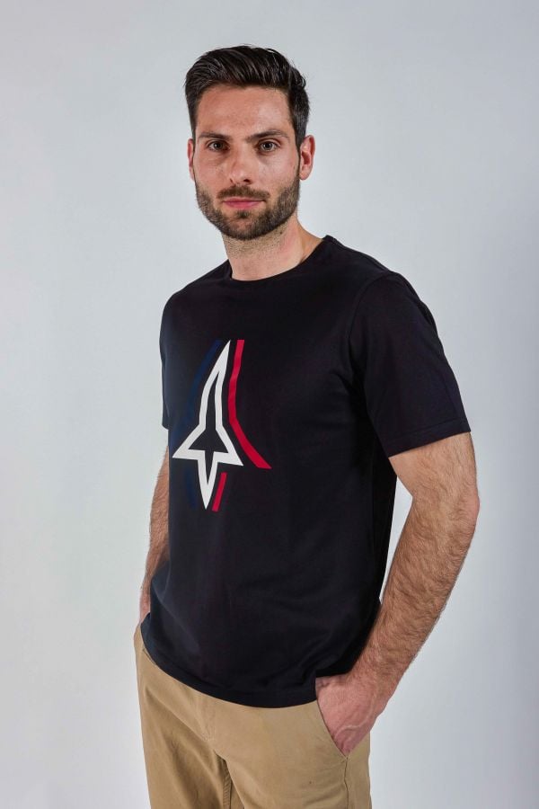 Herren T-shirt Patrouille De France FLIGHT OLYH BLACK