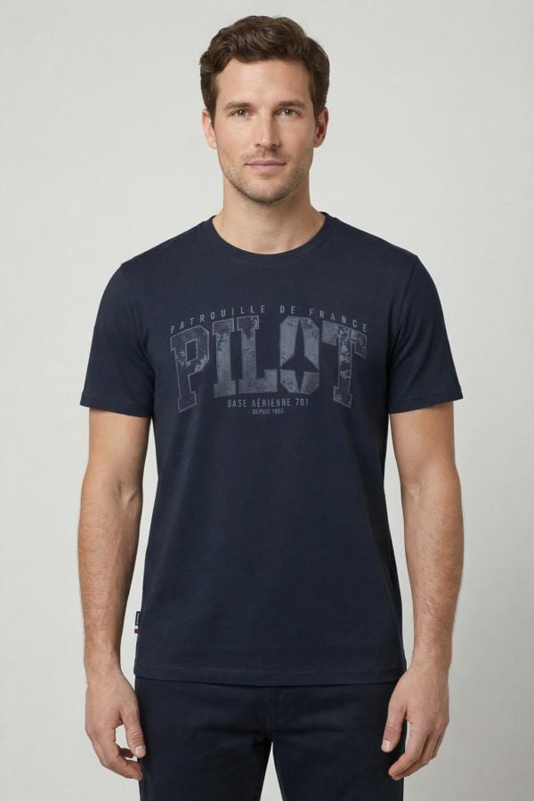 Herren T-shirt Patrouille De France PILOTE MERCERISE NAVY BLUE