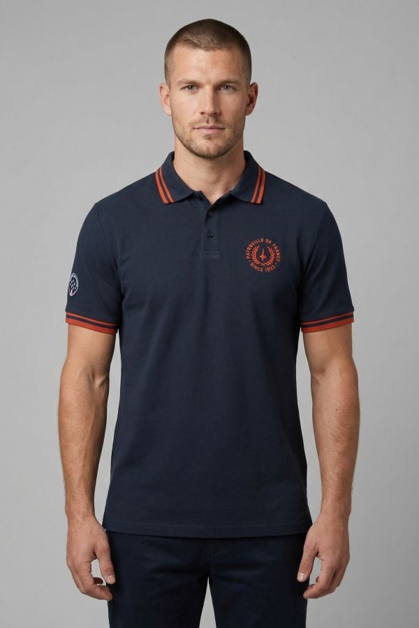 Herren Polo Patrouille De France ROYAL ARC NAVY WHITE