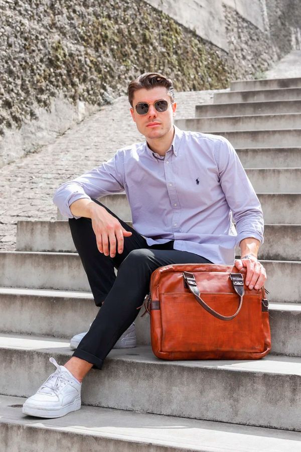Borse Uomo Bear LEANDRO COGNAC BROWN
