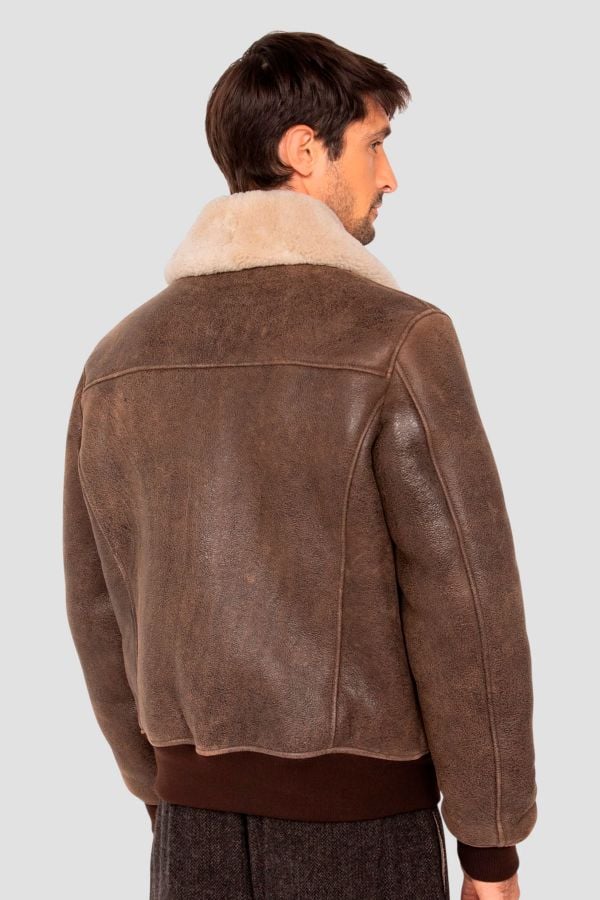 Blouson Homme Schott LCSHEEPPILOT BROWN