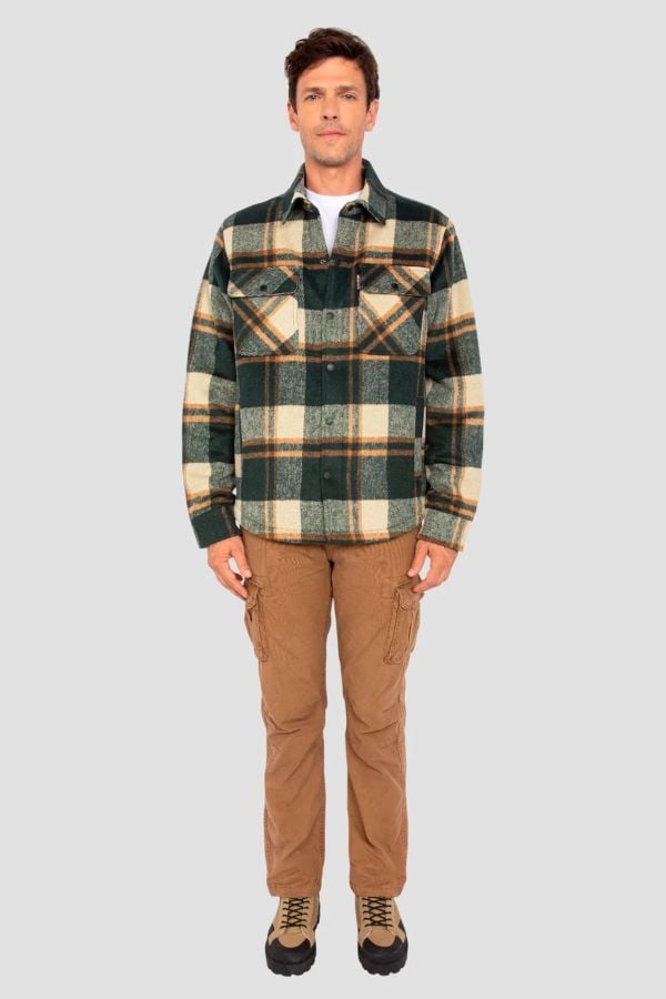 Herren Hemd Schott CARY GREEN CHECKS