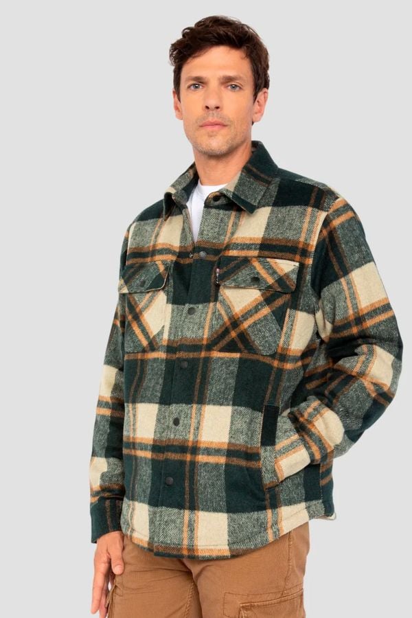 Herren Hemd Schott CARY GREEN CHECKS