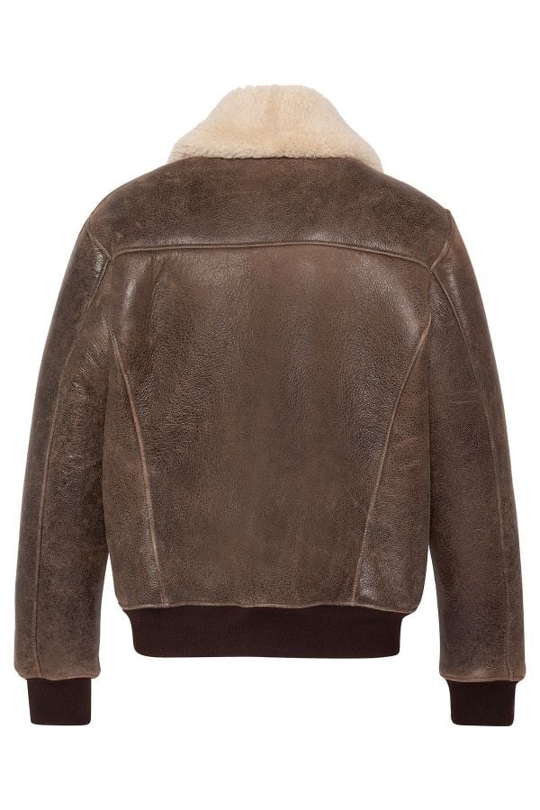Blouson Homme Schott LCSHEEPPILOT BROWN — vue 2