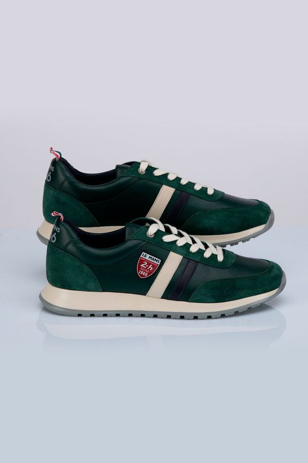 Scarpe Da Ginnastica In Pelle Uomo 24h Le Mans STARTING VERT