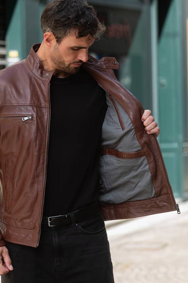 Herren Jacke Cityzen JACKSON SHEEP MOCCA — Ansicht 8