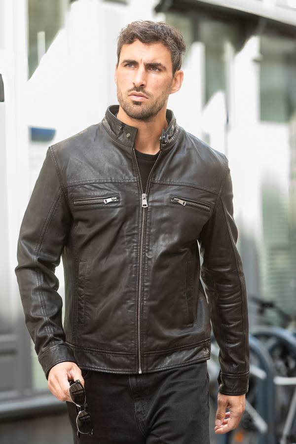 Herren Jacke Cityzen JACKSON SHEEP BLACK — Ansicht 4