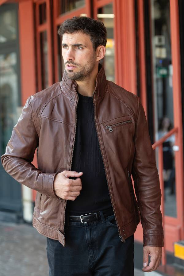 Herren Jacke Cityzen WOLF SHEEP MOCCA — Ansicht 7