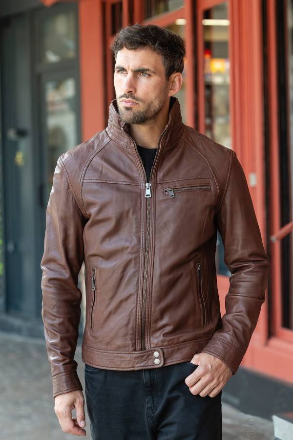 Herren Jacke Cityzen WOLF SHEEP MOCCA — Ansicht 4