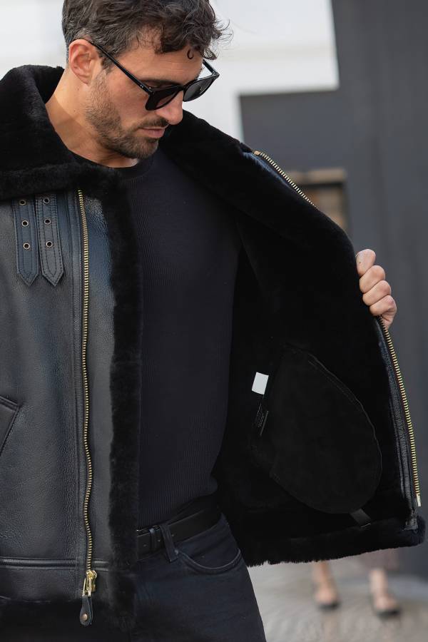Chaqueta Hombre Schott 257S BLACK — vista 9