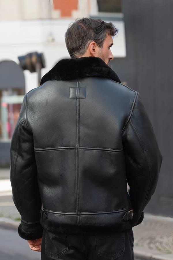 Chaqueta Hombre Schott 257S BLACK — vista 4
