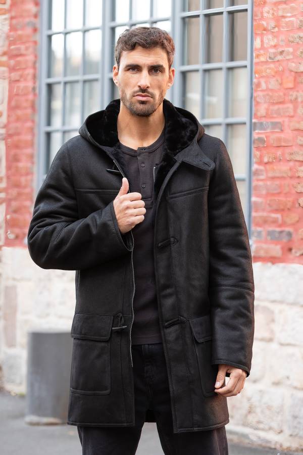 Herren - Cityzen DUFFLECOAT NOIR — Ansicht 4