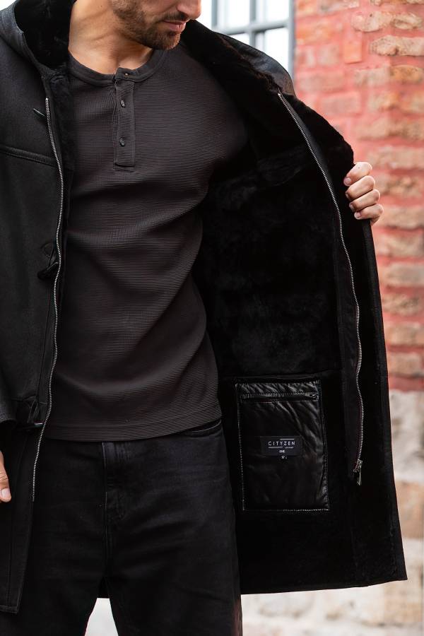 Herren - Cityzen DUFFLECOAT NOIR — Ansicht 5