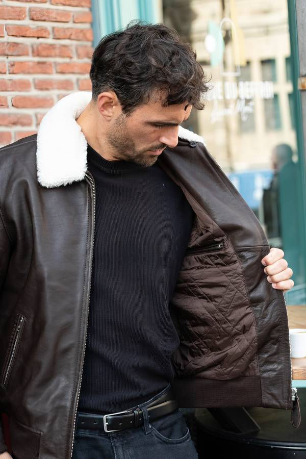  Uomo Schott LCYALES2CC BROWN — vista 5