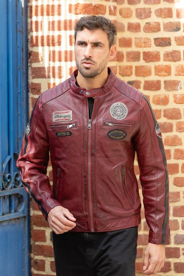 Chaqueta Hombre Cityzen ORLANDO DARK RED — vista 6