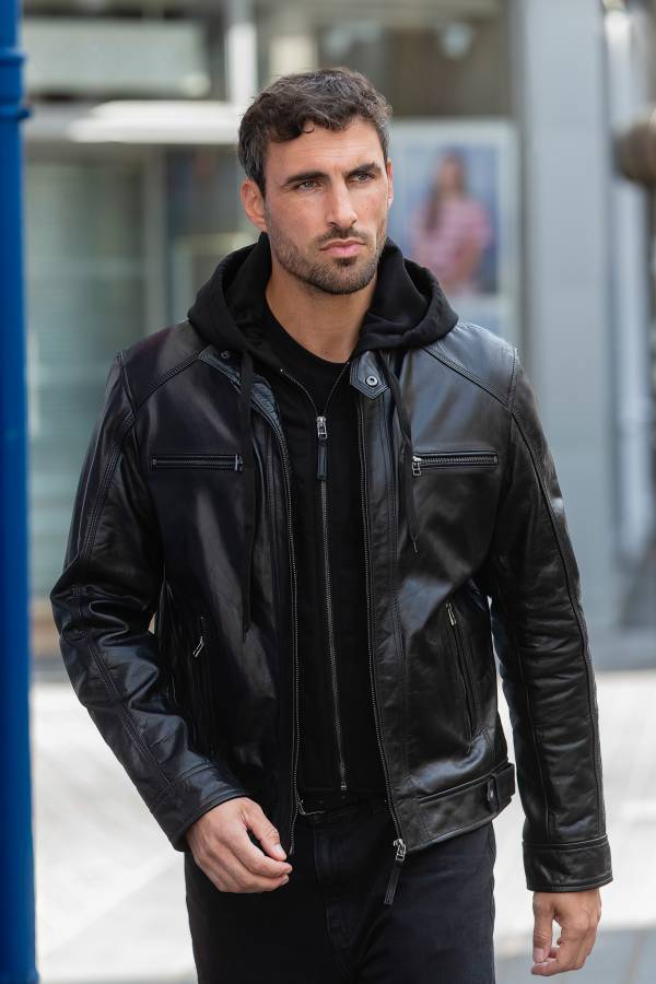 Herren - Serge Pariente ERICO HOOD BUFFLE BLACK — Ansicht 6