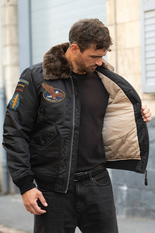 Herren Jacke Schott AIRSTON BLACK — Ansicht 9