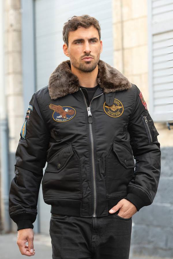 Herren Jacke Schott AIRSTON BLACK — Ansicht 5