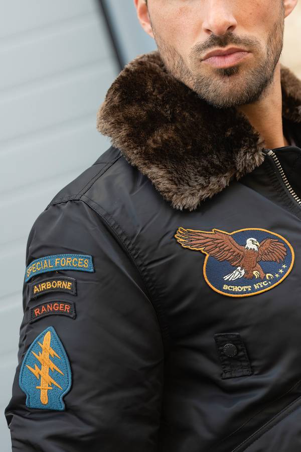 Herren Jacke Schott AIRSTON BLACK — Ansicht 4