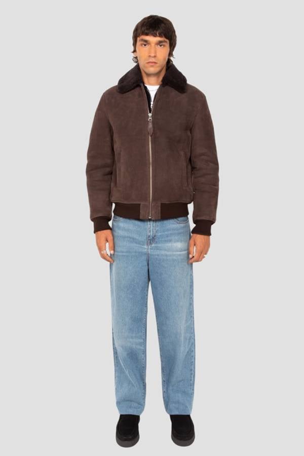 Uomo Schott LCSHEEPSUEDE BROWN — vista 7