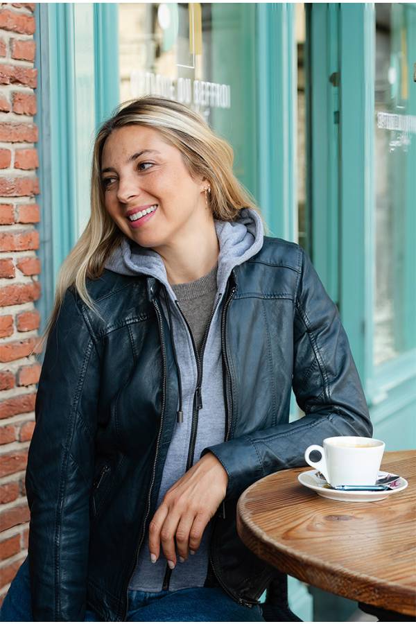 Damen Jacke Cityzen ISABELA HOOD NAVY — Ansicht 8