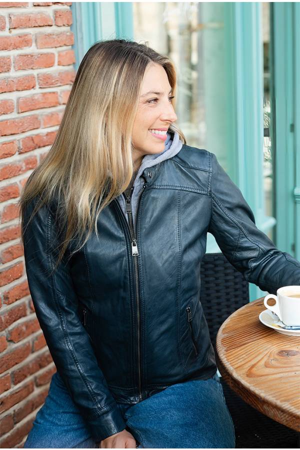Damen Jacke Cityzen ISABELA HOOD NAVY — Ansicht 3