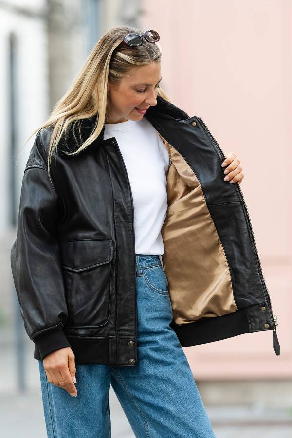 Chaqueta Mujeres Schott LCWDAISY2 BLACK — vista 7