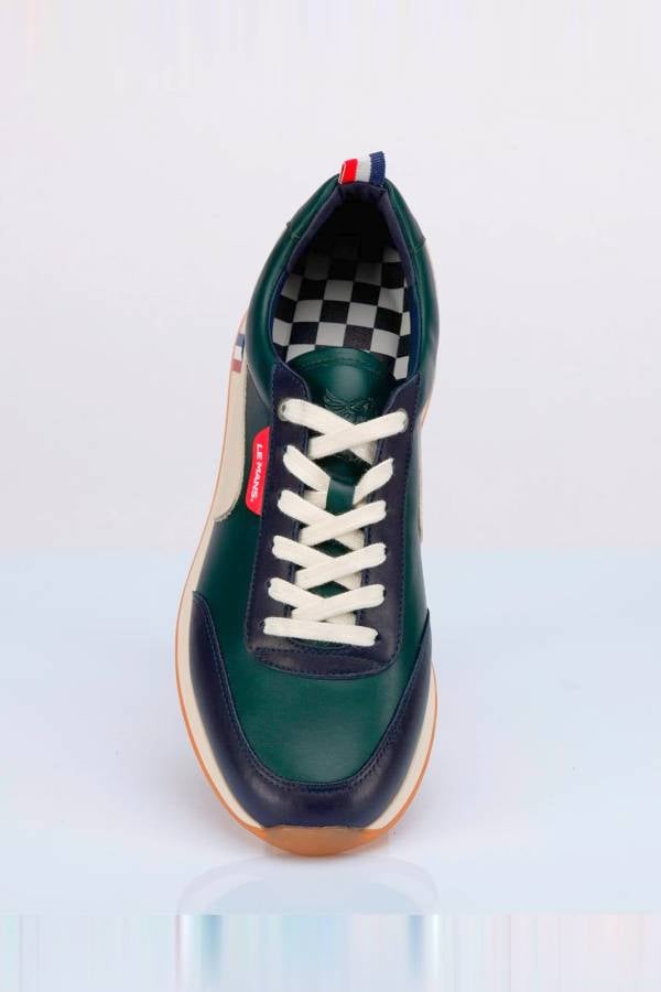 Herren Ledersneakers 24h Le Mans HUNAUDIERE VERT — Ansicht 4