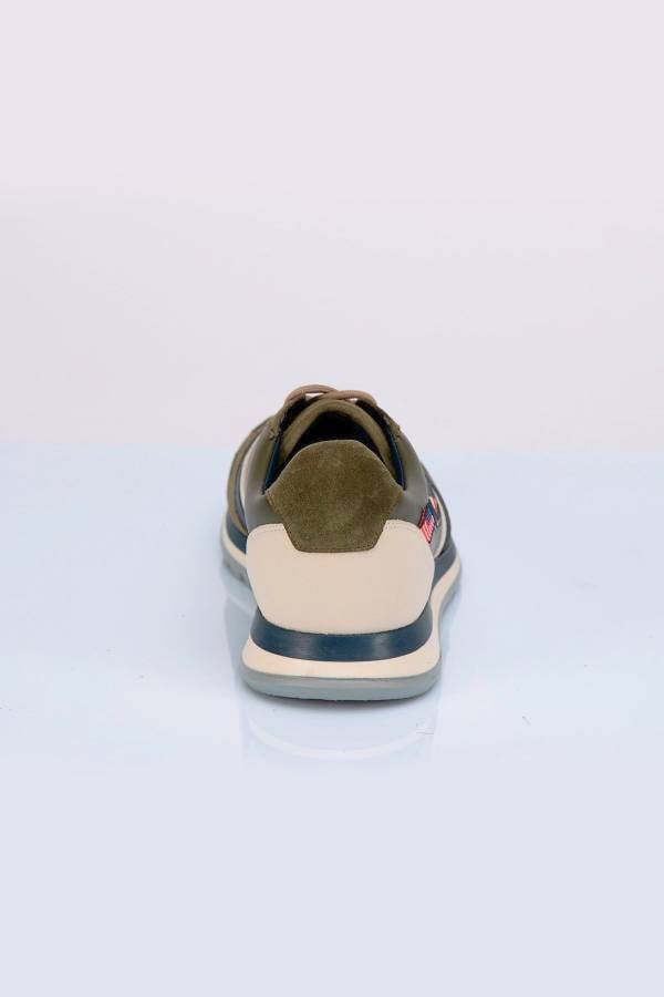 Herren Ledersneakers Steve Mcqueen HARBORD SMQ X LE MANS KAKI — Ansicht 3