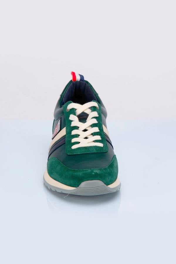 Baskets En Cuir Homme 24h Le Mans STARTING VERT — vue 2