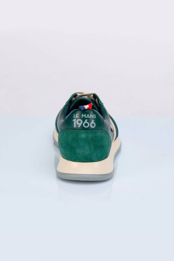 Baskets En Cuir Homme 24h Le Mans STARTING VERT — vue 3