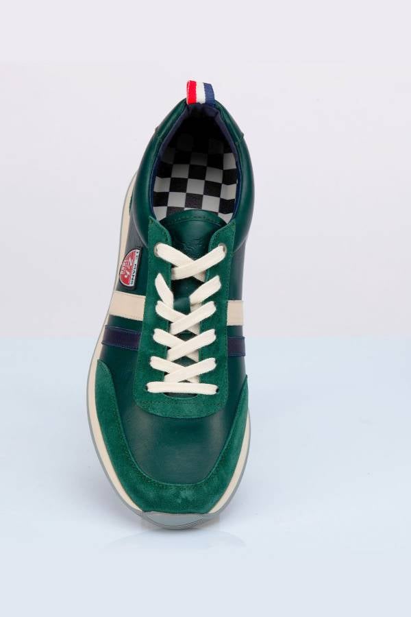 Baskets En Cuir Homme 24h Le Mans STARTING VERT — vue 4