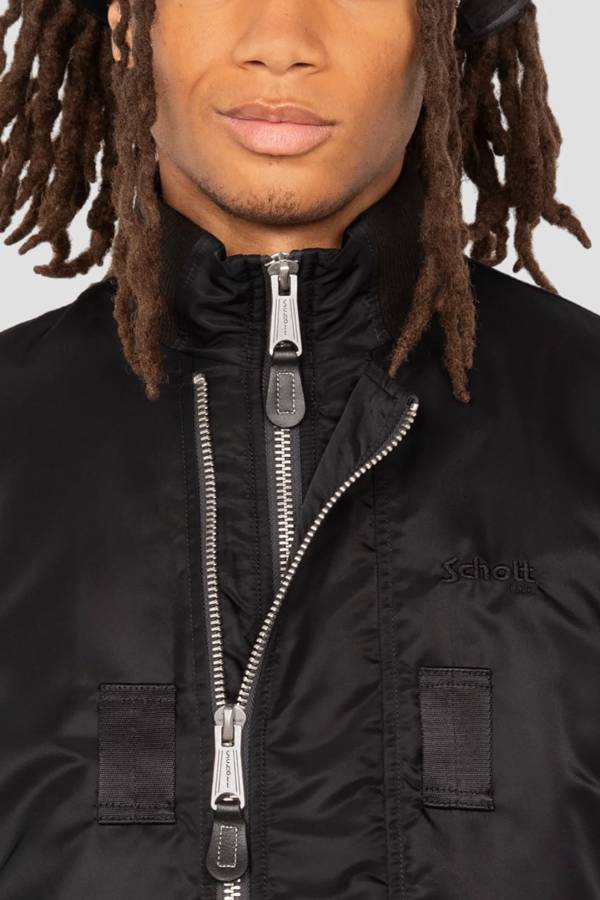 Herren Jacke Schott AIRCAMPS BLACK — Ansicht 3