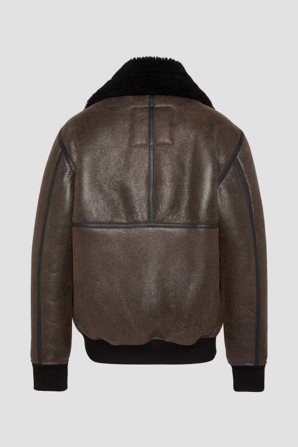 Herren Jacke Schott LC1259RIB BLACK-BROWN — Ansicht 7