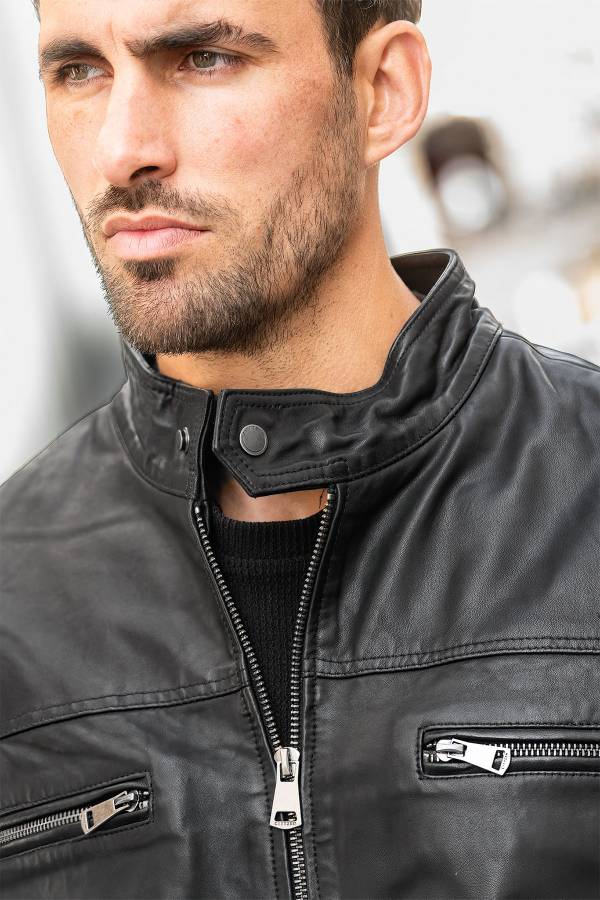 Chaqueta Hombre Cityzen JACKSON SHEEP BLACK — vista 3