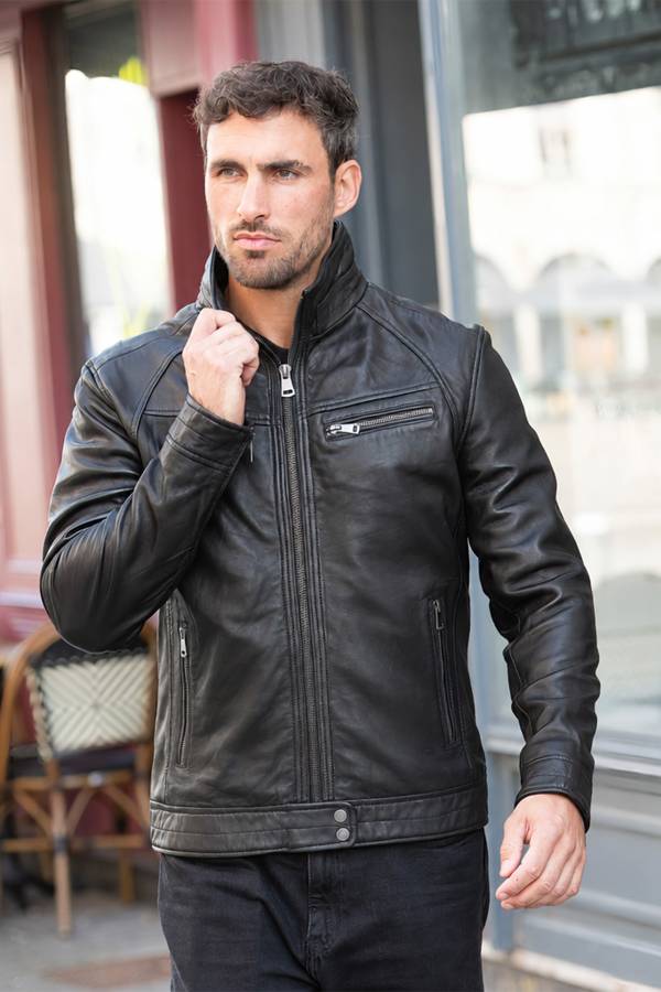 Chaqueta Hombre Cityzen WOLF SHEEP BLACK — vista 1