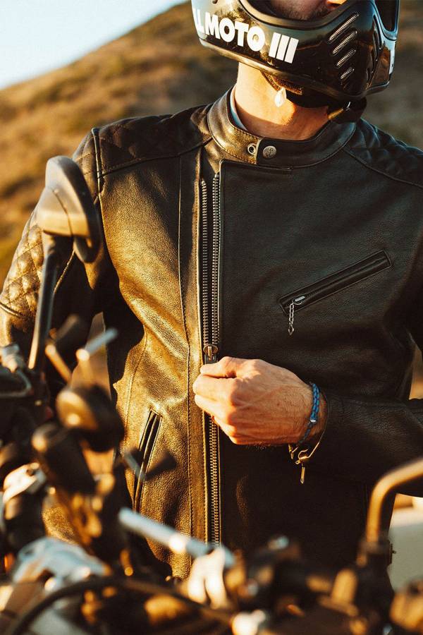 Blouson Homme Daytona TRUCKSTON COW VEG BLACK — vue 2